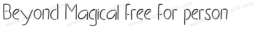 Beyond Magical free for personal字体转换